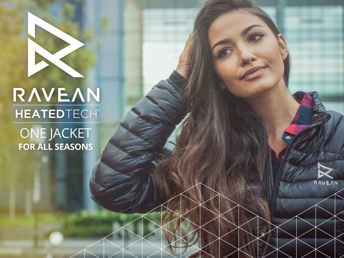 Ravean Down, la primera cazadora inteligente con calefacción y cargador de móvil
